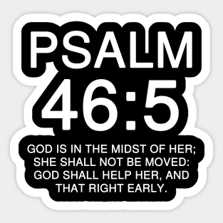 Psalm 46:5 KJV Text Sticker